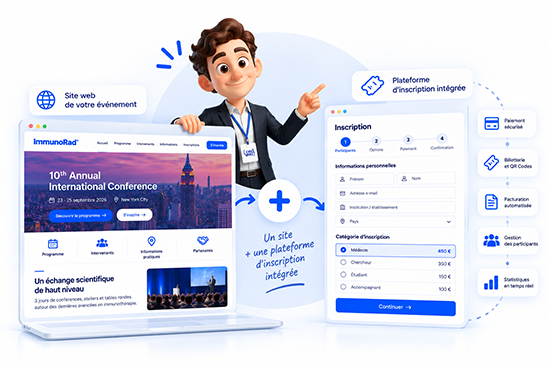 Intégration des inscriptions et réservations en ligne dans un site événementiel